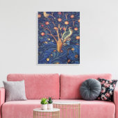 William Morris Woodpecker Tapestes Arts & Crafts Leinwanddruck (Insitu (Wohnzimmer))