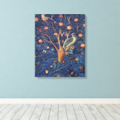 William Morris Woodpecker Tapestes Arts & Crafts Leinwanddruck (Insitu (Holzboden))