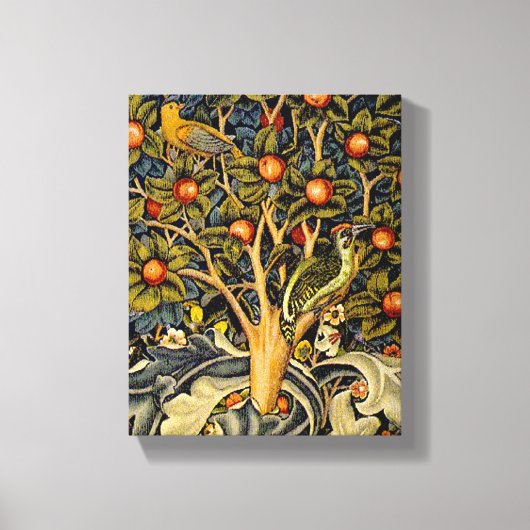 William Morris Woodpecker Tapestes Arts & Crafts Leinwanddruck (Vorderseite)