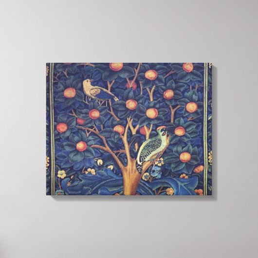William Morris Woodpecker Tapestes Arts & Crafts Leinwanddruck (Vorderseite)