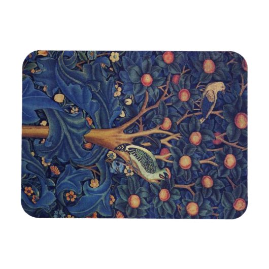 William Morris Woodpecker Tapestes Arts & Crafts Magnet (Horizontal)