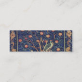 William Morris Woodpecker Tapestes Arts & Crafts Mini Visitenkarte (Rückseite)