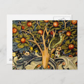 William Morris Woodpecker Tapestes Arts & Crafts Postkarte (Vorne/Hinten)