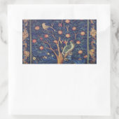 William Morris Woodpecker Tapestes Arts & Crafts Rechteckiger Aufkleber (Tasche)