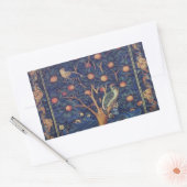 William Morris Woodpecker Tapestes Arts & Crafts Rechteckiger Aufkleber (Umschlag)