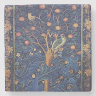 William Morris Woodpecker Tapestes Arts & Crafts Steinuntersetzer