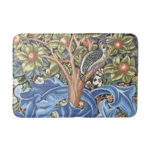 William Morris Woodpecker Tapestes Floral Vintag Badematte