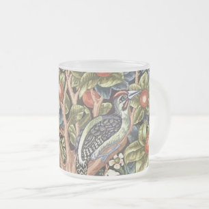 William Morris Woodpecker Tapestes Floral Vintag Mattglastasse