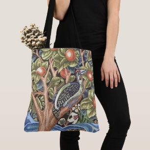William Morris Woodpecker Tapestes Floral Vintag Tasche
