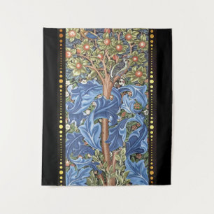 William Morris Woodpecker Tapestes Floral Vintag Wandteppich