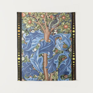 William Morris Woodpecker Tapestes Floral Vintag Wandteppich
