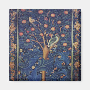 William Morris Woodpecker-Tapete Vögel Floral Magnet