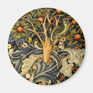 William Morris Woodpecker-Tapete Vögel Floral Magnet