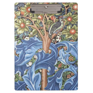 William Morris Woodpecker-Teppich Floral Vintage Klemmbrett