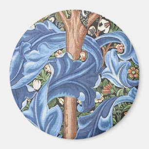William Morris Woodpecker-Teppich Floral Vintage Magnet