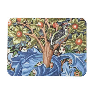 William Morris Woodpecker-Teppich Floral Vintage Magnet
