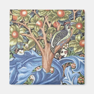 William Morris Woodpecker-Teppich Floral Vintage Magnet