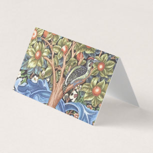 William Morris Woodpecker-Teppich Floral Vintage Visitenkarten