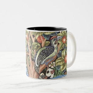 William Morris Woodpecker-Teppich Floral Vintage Zweifarbige Tasse