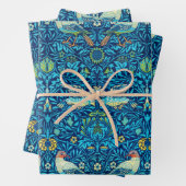 William Morris Wrapping Paper Art Blue Birds Geschenkpapier Set (Beispiel)