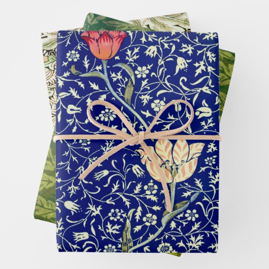 William Morris Wrapping Paper Flat Sheet Geschenkpapier Set (Beispiel)