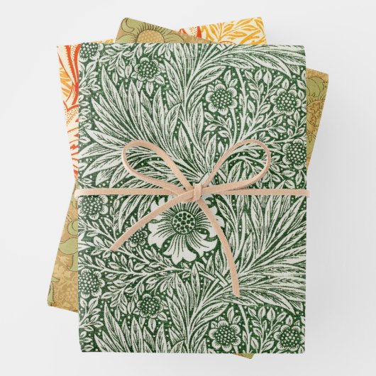 William Morris Wrapping Paper Flat Sheet SET Geschenkpapier Set (Beispiel)
