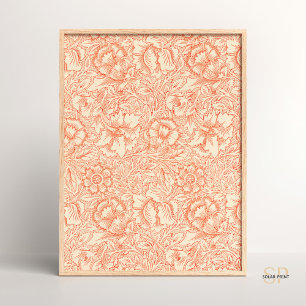 William Morris Wreath Poppy Nature Vintag Art Ho Poster