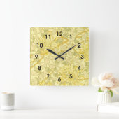 William Morris - Yellow Honeysuckle Quadratische Wanduhr (Zuhause)