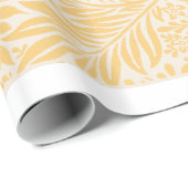William Morris YELLOW LEAF PATTERN GIFT WRAP Geschenkpapier (Rolleneckpunkt)