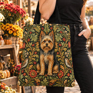 William Morris Yorkshire Terrier Vintage Blumenmus Tasche