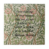 William Morris-Zitat Fliese (Vorderseite)