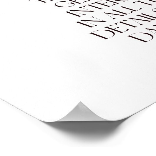 William Morris Zitat Schwarze und Weiße Kunst Prin Poster (Ecke)