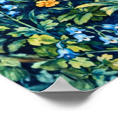 William Morris "Zwei Hasen" Wilde Kaninchen Poster (Ecke)