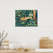William Morris "Zwei Hasen" Wilde Kaninchen Poster (Küche)