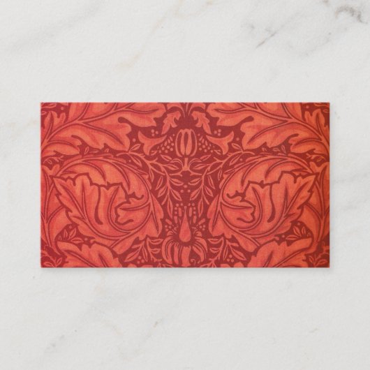 William MorrisAcanthus für Baumwollsamt-Entwurf Visitenkarte (Vorderseite)