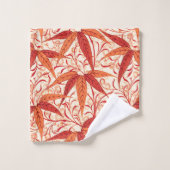 William Morrisbambusdruck, Mandarine Badhandtuch Set (Waschlappen)