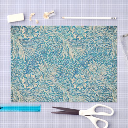 William Morrisblau UND -PFIRSICH Seidenpapier (Handwerk)