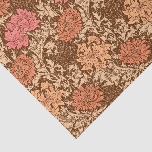 William Morrischrysanthemen, -brown und -rost Seidenpapier (Ausschnitt)