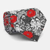 William Morrischrysanthemen, -GRAU und -ROT Krawatte (Gerollt)