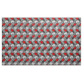 William Morrischrysanthemen, -GRAU und -ROT Stoff (Yard (91,4 cm))