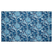William Morrisdamast, -marine u. -WEISS Stoff (Fat Quarter (45,7 x 55,9 cm))