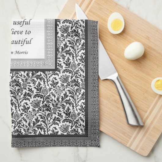William Morrismuster und -zitat elegant Küchentuch (Viertel Falte)