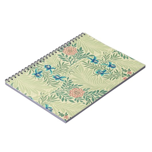 William Morris's berühmtes Larkspur-Muster Notizblock (Linke Seite)