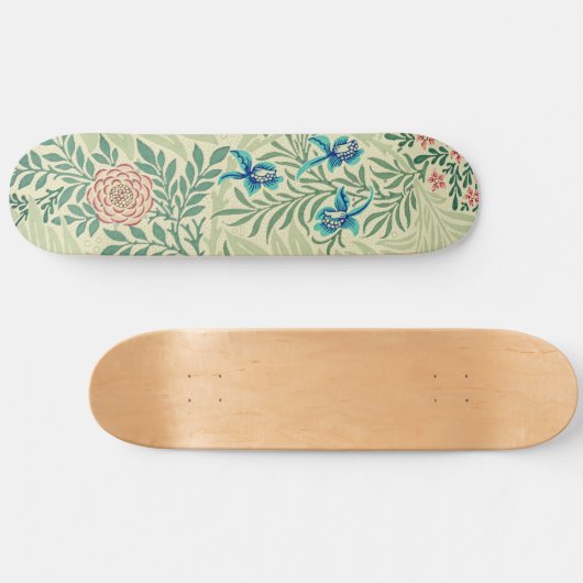 William Morris's berühmtes Larkspur-Muster Skateboard (Horizontal)