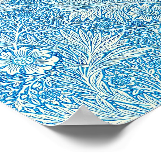 William Morris's berühmtes Marigold-Muster Poster (Ecke)