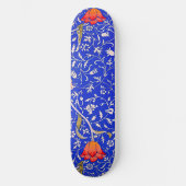 William Morris's berühmtes Medway-Muster Skateboard (Vorderseite)