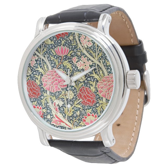 William Morris's berühmtes Muster Cray Armbanduhr (Schrägansicht)