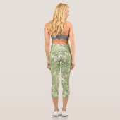 William Morris's berühmtes Tulip-Muster Capri Leggings (Rückseite)