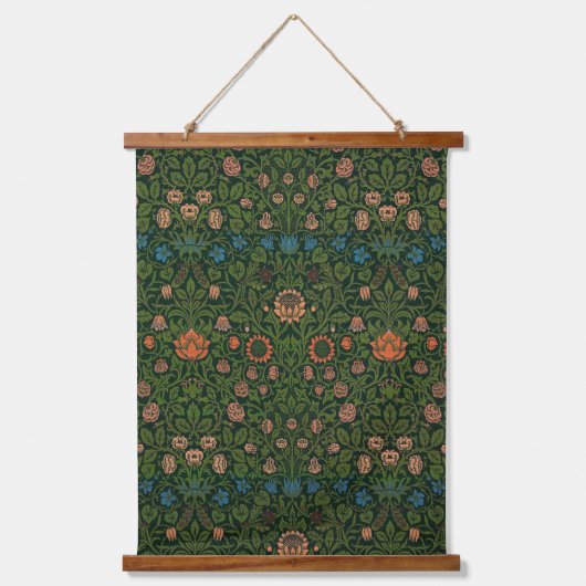 William Morris's berühmtes Tulip-Muster Wandteppich Mit Holzrahmen (Vorderseite)