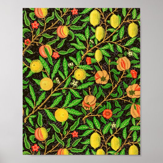 William Morris's Fruit-Muster-Tapete Poster (Vorne)